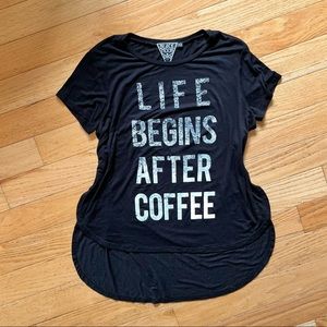 🌻”Life Begins After Coffee” Swimsuit Coverup ☕️